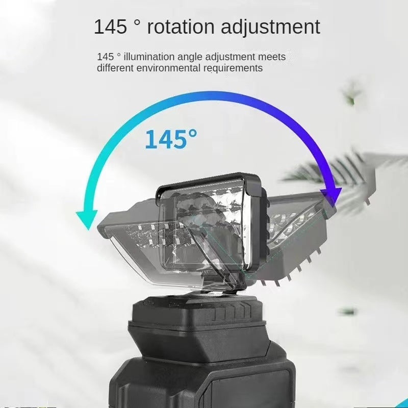 LED Portable Spotlights Cordless Outdoor Handheld Emergency Tool Light Fit Dewalt 18V Battery